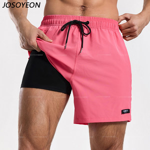 
Men's double-layer anti-embarrassing quick-drying water park swimming trunks loose men's casual beach pants swimwear equipment