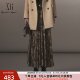 xg Xue Ge 2024 winter style printed skirt for women with high waist slim A-line midi skirt XJ403033B396