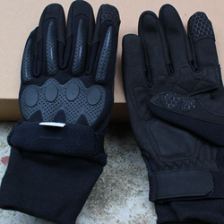 Authentic Tactical Standard Gloves, Fleece-Lined, Black, Full-Finger, Cold-Proof, Outdoor Cycling Sports, Men's Half-Finger Gloves Pap