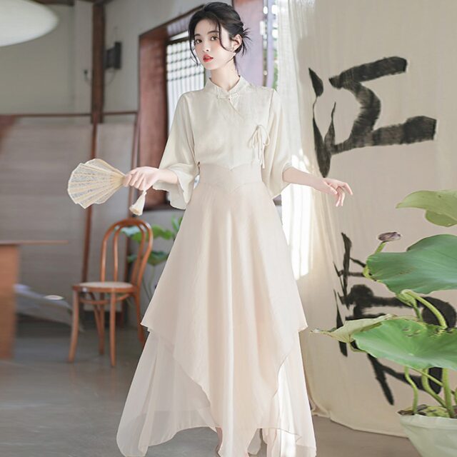 Fresh and artistic new Chinese style improved Tang suit cheongsam shirt ...