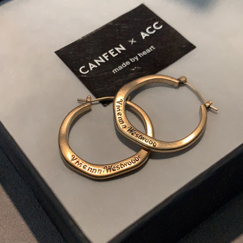 European and American punk retro Queen Mother's letter earrings