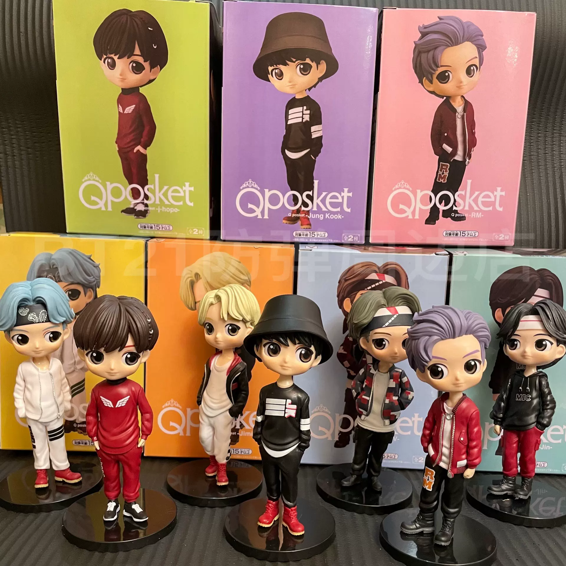 BTS韓國手辦公仔防彈少年團Qposket手辦Tinytan大號公仔盒裝PVC