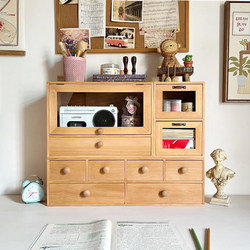 Sunny Day General Store Multi-Compartment Office Desk Miscellaneous Storage Box Wooden Drawer-Type Cosmetics ins-Category Storage
