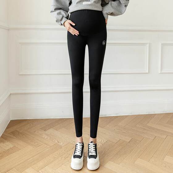 Cloud-sensing shark pants for pregnant women Comfortable high elastic shark cropped pants Adjustable leggings
