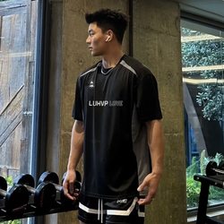 Sports Short-Sleeved Men's Contrasting Color Raglan Mesh Quick-Drying Breathable Sweat-Wicking Football Tennis Badminton Fitness Basketball Jersey