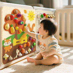 Felt Board Fruit Cutting Fun Busy Board Fence for Cutting Vegetables Kitchen Fruit and Vegetable Picking Fun Wall Playhouse Toy