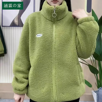 ເສື້ອຢືດສັ້ນສຳລັບຜູ້ຍິງ, ເສື້ອຢືດເສັ້ນໜຶ່ງໜາ, ລະດູໃບໄມ້ຫຼົ່ນ ແລະ ລະດູໜາວແບບຫຼຸດຍຸກໃໝ່, ບວກກັບຜ້າແພ, ຜ້າກະວີ, ເນື້ອຜ້າຂົນແກະທີ່ອົບອຸ່ນ