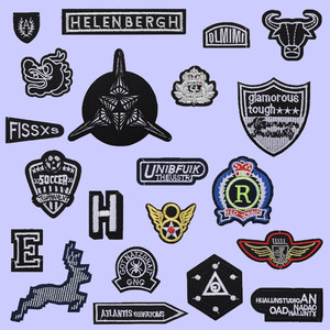 
Black embroidered badges clothes self-adhesive patch jeans down jacket ripped patches and patches