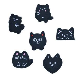 
New cute kitten self-adhesive embroidered cloth patch for down luggage and pants hole repair subsidy clothing decorative patch