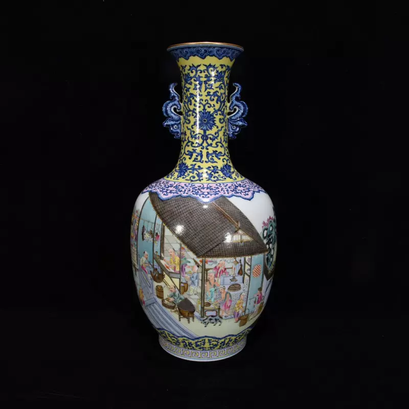 宋钧窑建中靖国款玫瑰紫釉琮式瓶古董古玩古瓷器-Taobao