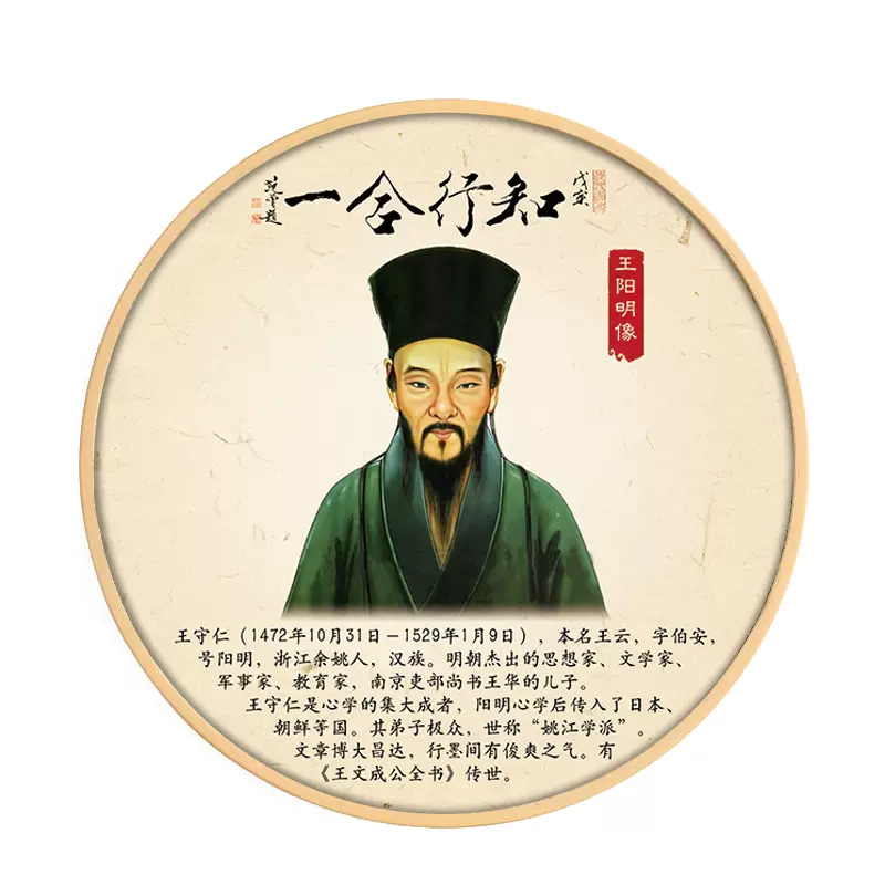 中国明の大臣　哲学者　王陽明という人物　油絵 ファイル:☆王陽明肖像5 実像と見てよい.jpg - Wikipedia