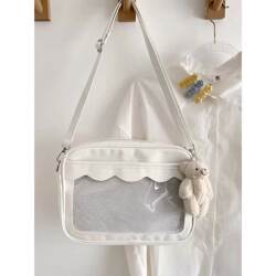 Small and Medium-Sized Crossbody Shoulder Bag for Women, Large Capacity Handbag, Versatile Transparent Bag, Student Outing Bag