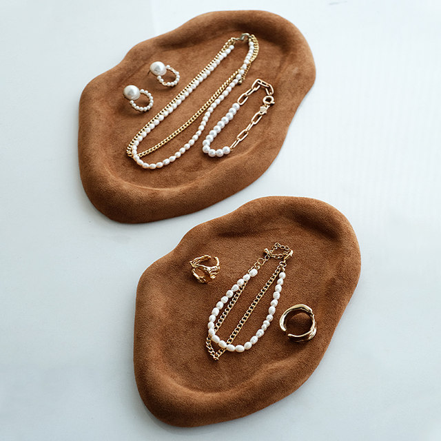 Jewelry display stand Maillard style ring earring storage plate store jewelry display photo prop ornaments