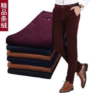 
Autumn and winter corduroy pants men's casual pants velvet trousers stretch slim young men's pants thickened trousers