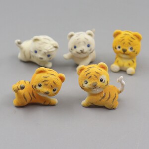 
Spot Teacup Family Flocked Dolls Dolls Play House Children's Toys Little Tigers Bulk Goods