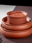 Khay trà Triều Châu Zhuni tay tô điểm đĩa trà biển bàn trà cát tím hộ gia đình tròn đơn giản Bộ trà Kungfu kiểu cổ Phụ kiện bàn trà