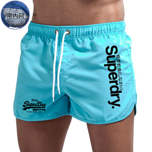 
2025 men's summer thin beach shorts loose sports three-quarter belt intranet Sanya beach casual shorts