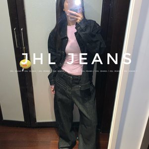 
JHL JEANS 25 New Retro Original Color Denim Jacket Old Money Right Shoulder Profile Jacket Same Style for Men and Women