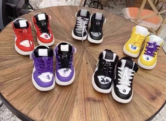 
Boys' shoes new 2025 high-top autumn children's shoes soft sole anti-slip children's sports shoes little girls basketball shoes trendy