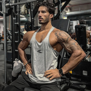 
MCPW I-shaped fitness vest men sweat-absorbing sports t-shirt muscle lifting training sleeveless top 250412A