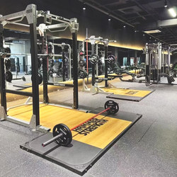Squat Deadlift Platform Weightlifting Platform Wooden Barbell Anti-Smash Platform Weightlifting Cushion Pad Gym Squat Rack Deadlift Platform