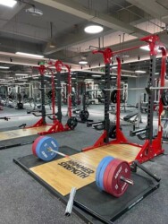 Commercial Gym Squat Rack with Half-Cage Smith Machine Integrated Training Rack and Full Set of Hummer Equipment