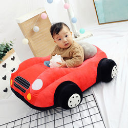 Cartoon Baby Learning to Sit on the Sofa, Cute Children's Car Plush Toy Seat, Baby Anti-Rollover Lazy Seat