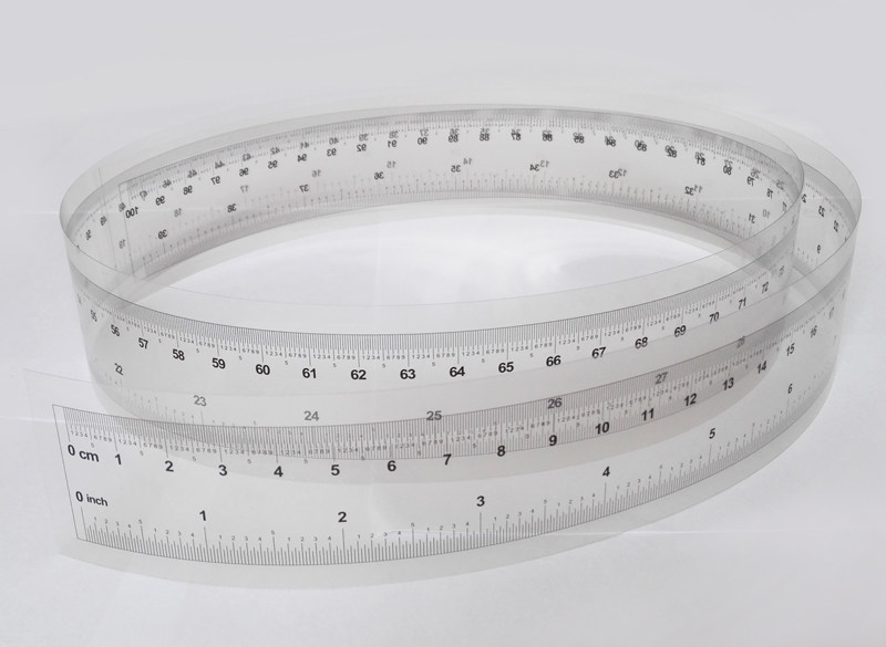 Transparent 1mm Ruler Transparent Soft Ruler - Metric, 0.1mm/0.5mm/1mm Scale