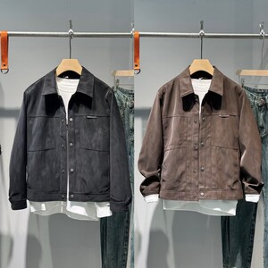 
Spring, Autumn and Winter New Men's Lapel PU Jackets, Trendy and Versatile Casual, Handsome, Soft, Fashionable and Versatile Jackets