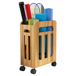Yoga mat storage basket household artifact movable rack