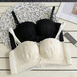 
Branded underwear without wires, small breast underwear, tube top, half cup bra for women, push up, thin at the top, thick at the bottom, high elastic shoulder straps