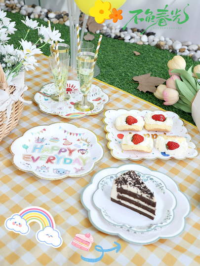 Platos Desechables Nochevieja 2025 Platos De Papel A Cuadros