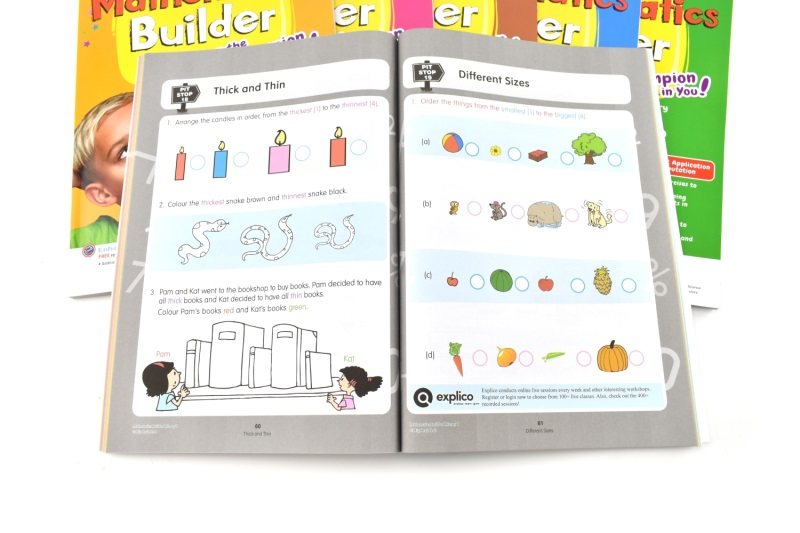 Singapore Math Builder Primary 1-6 - استيراد أصلي باللغة الإنجليزية