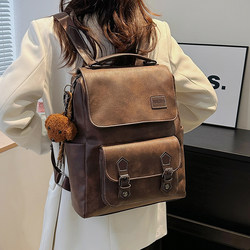 Retro British Style Original Backpack, Commuter Computer Bag, Student Class Large-Capacity School Bag, Travel Waterproof Backpack