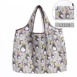 Printed Cartoon Grocery Shopping Portable Foldable Shopping Bag Large Capacity Tote Bag Shoulder Storage Bag Mommy Bag