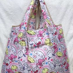 Cartoon Grocery Shopping Eco-Friendly Bag, Portable Foldable Shopping Bag, Large Capacity Tote Bag, Shoulder Storage Bag, Mommy Bag