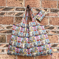 Cartoon Printed Eco-Friendly Bag, Large Capacity Portable Grocery Bag, Foldable Waterproof Storage Bag, Eco-Friendly Bag, Tote Bag
