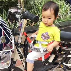 Folding electric bicycle child seat front electric bicycle baby seat driving tram baby safety chair