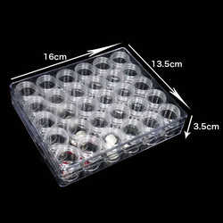 Transparent 6g 30 set round bottle plastic box bead box bead box storage box small jewelry sealed bottle