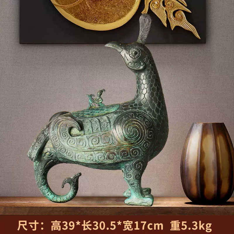 CA098 西周青銅鳥形燭台・青銅梟・青銅鳥擺件・青銅鳥置物☆中国