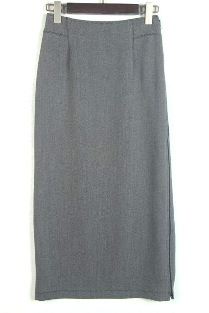 Spring and summer clothing lonely retro Japanese vintage vintage Itariya rice gray zipper slit straight skirt
