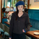 I give the design sense of autumn and winter, thickened lapel sweater for women, a versatile loose long-sleeved lazy style top