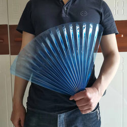 Daily Durable Round Fan, Thickened Plastic Fan, Lightweight, Strong Wind, Suitable for the Elderly and Children, Mosquito Repellent, Cooling, Sturdy, Transparent, Odorless