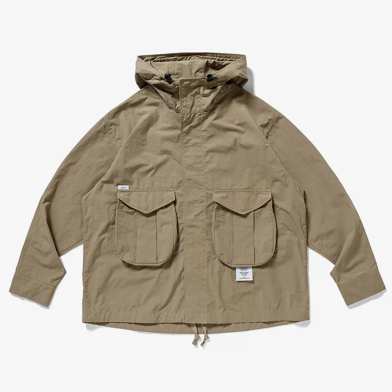 现货】WTAPS 21AW SBS LS NYCO RIPSTOP尼龙棉两袋连帽卫衣夹克