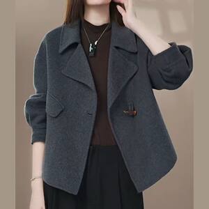 
2025 Woolen Autumn and Winter New Temperament and High-end Coat Small Large Size Middle-aged Mother Coat Women's Short Style