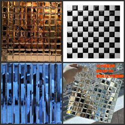 Mirror Crystal Glass Mosaic Tiles Small Glass Self-Adhesive Background Wall Bar Ktv Bar Counter Cashier Counter