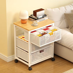 Small Cart Snack Storage Rack, Living Room Floor-Standing Multi-Layer Movable Storage Cabinet, Drawer-Style Children's Toy Storage Rack