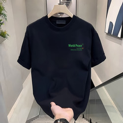 100% Pure Cotton Versatile Short-Sleeve T-Shirt for Men 2025 New Summer Trendy Brand Niche High Street American Style Loose Top ins