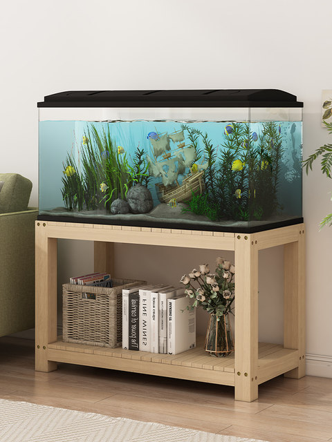 Small and Medium-Sized Solid Wood Fish Tank Stand Base Cabinet Aquarium ...