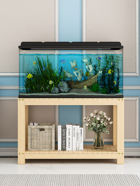 Small and Medium-Sized Solid Wood Fish Tank Stand Base Cabinet Aquarium ...